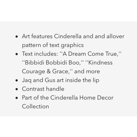 Disney Cinderella Text Pattern Mug - Picture 5 of 10